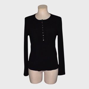 Chaus Knit Button Front Sweater Top